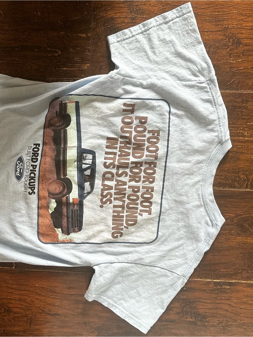 Ford Light Gray Graphic Short Sleeve Tee with Brown Truck Print